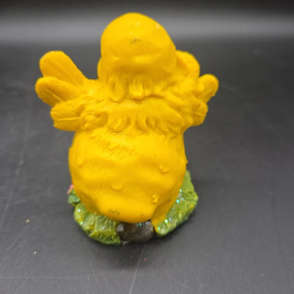 4 Pc Miniature Yellow Chick Figurines Easter Spring Decor Tiny Resin Birds Lot